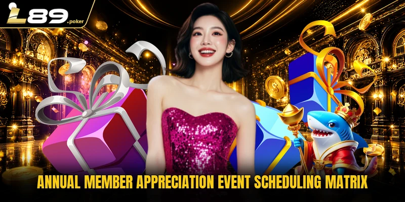 Annual member appreciation event scheduling matrix