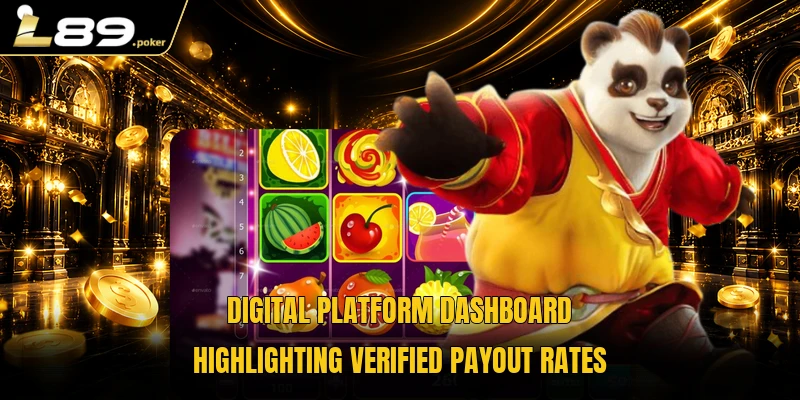 Digital platform dashboard highlighting verified payout rates